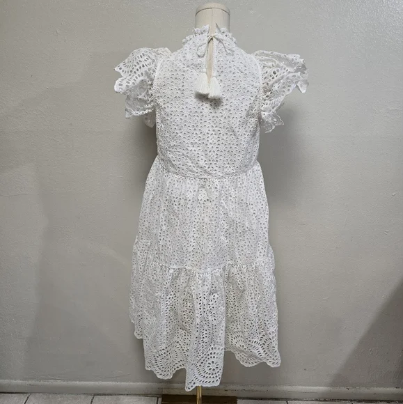 Ulla Johnson Norah Eyelet Mini Dress White Size 2 NWT - Picture 4 of 6
